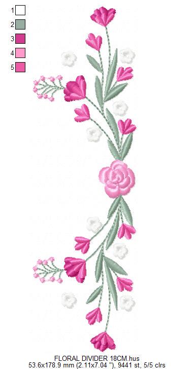 Flowers embroidery designs - Roses embroidery design machine embroidery pattern - Floral Kitchen Towel file - Instant download pes jef dst