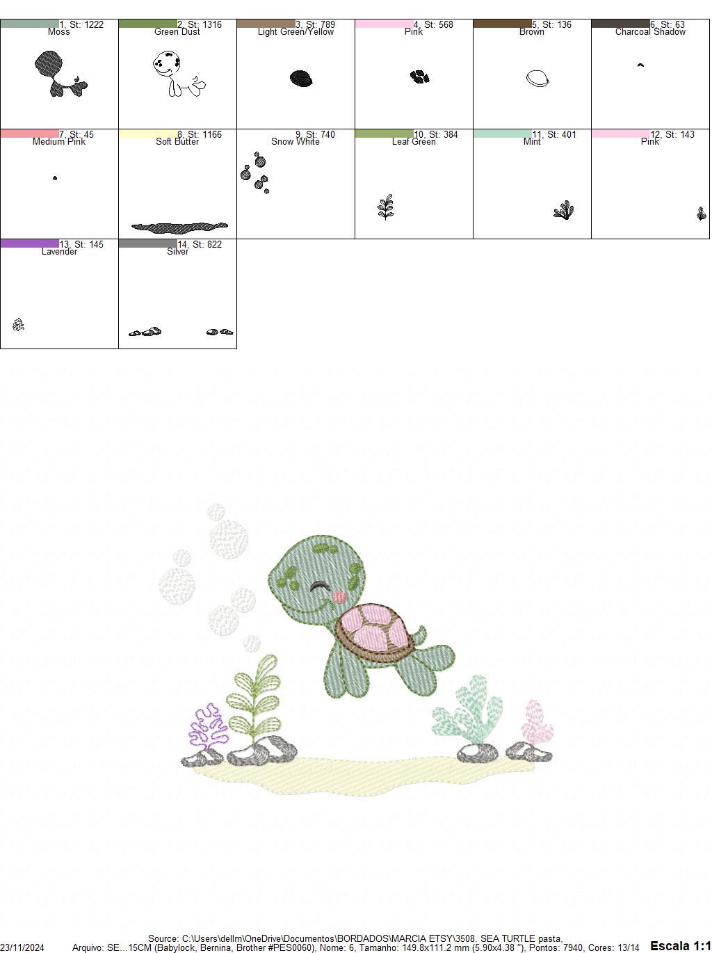 Turtle embroidery design - Ocean sea animal embroidery designs machine embroidery pattern - Baby boy embroidery - Instant download pes jef