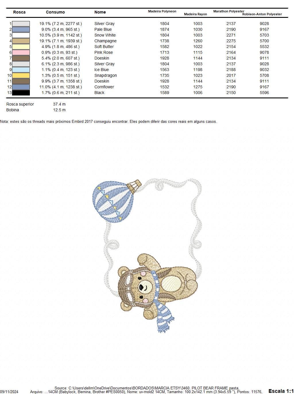 Pilot Bear frame embroidery designs - Aviator Teddy with goggles and cap embroidery design machine embroidery pattern - instant download pes