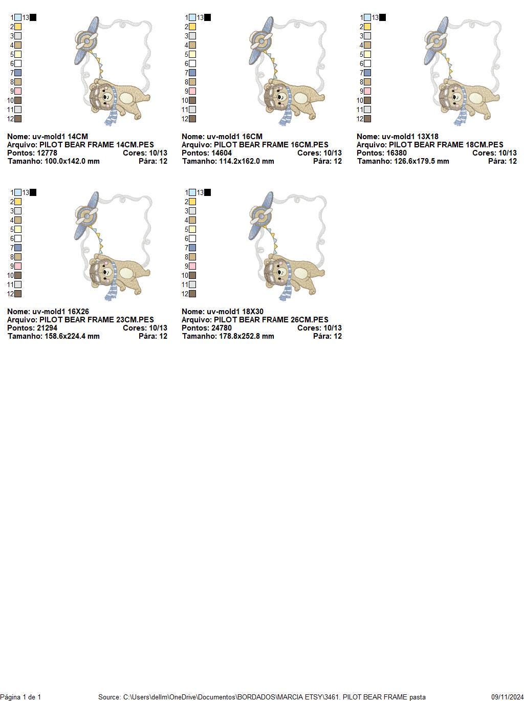 Pilot Bear frame embroidery designs - Plane with flags monogram shape embroidery design machine embroidery pattern - instant download jef