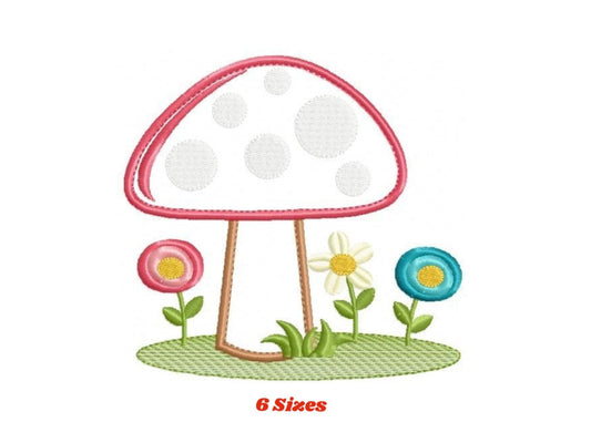 Mushroom embroidery designs - Forest Toadstool embroidery design machine embroidery pattern - Fantasy embroidery file - Instant download pes