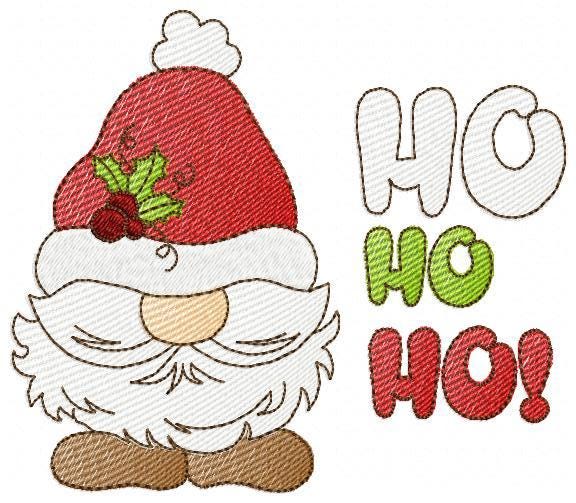 Xmas Gnome embroidery designs - Ho ho ho Santa Claus Helper Elf embroidery design machine embroidery pattern - instant digital download pes