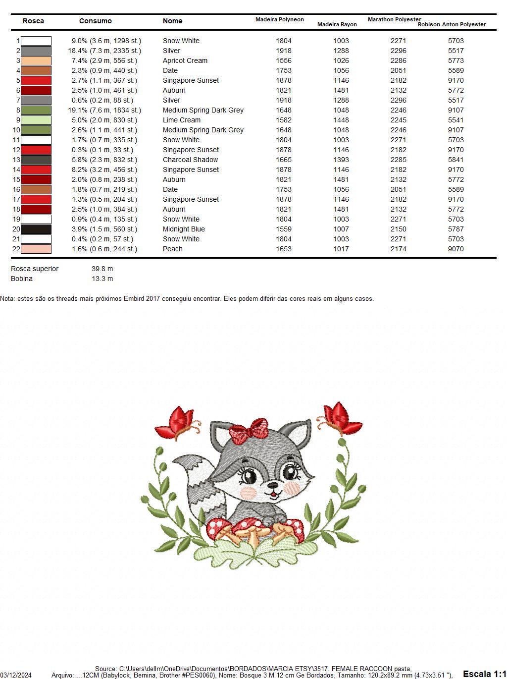 Female Raccoon with laurel frame embroidery designs - Woodland animal with mushroom machine embroidery pattern - Instant download pes jef