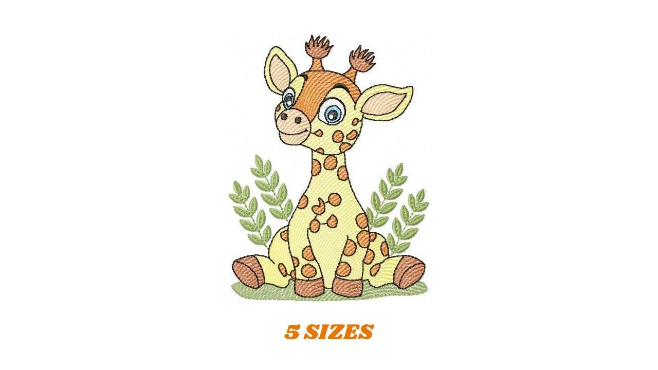 Giraffe embroidery designs - Safari animal embroidery design machine embroidery pattern - Baby boy embroidery file - Instant download pes