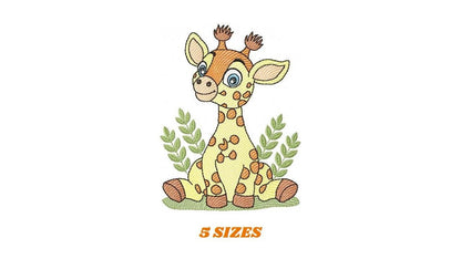 Giraffe embroidery designs - Safari animal embroidery design machine embroidery pattern - Baby boy embroidery file - Instant download pes