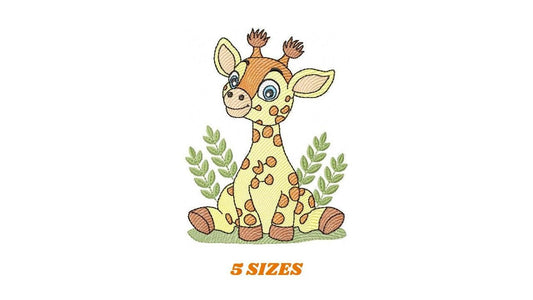 Giraffe embroidery designs - Safari animal embroidery design machine embroidery pattern - Baby boy embroidery file - Instant download pes
