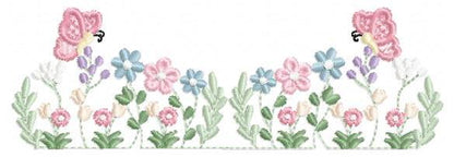 Flower garden embroidery design - Tulip flowers embroidery design machine embroidery pattern - Kitchen Tea towel divider - Instant download