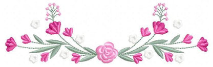 Flowers embroidery designs - Roses embroidery design machine embroidery pattern - Floral Kitchen Towel file - Instant download pes jef dst