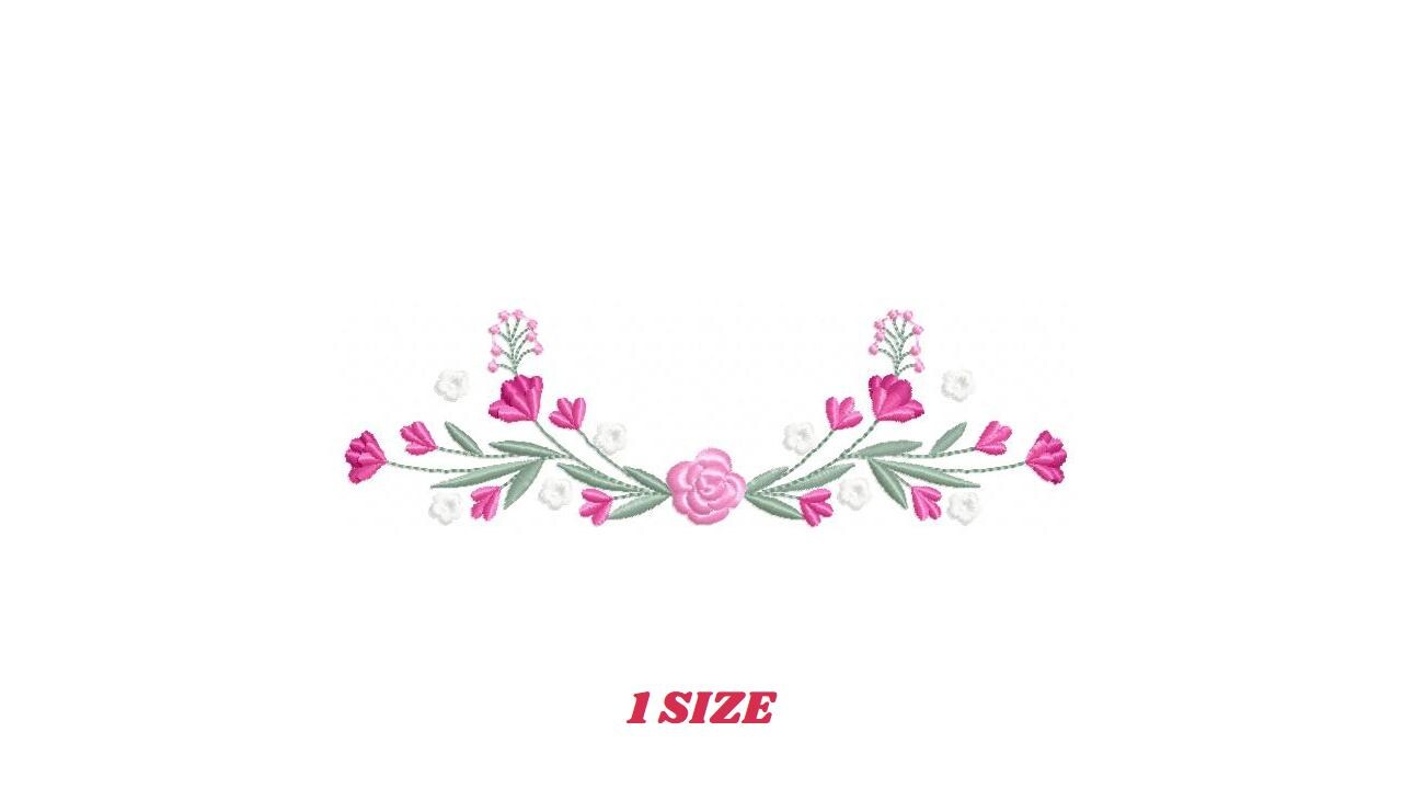 Flowers embroidery designs - Roses embroidery design machine embroidery pattern - Floral Kitchen Towel file - Instant download pes jef dst