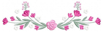 Flowers embroidery designs - Roses embroidery design machine embroidery pattern - Floral Kitchen Towel file - Instant download pes jef dst