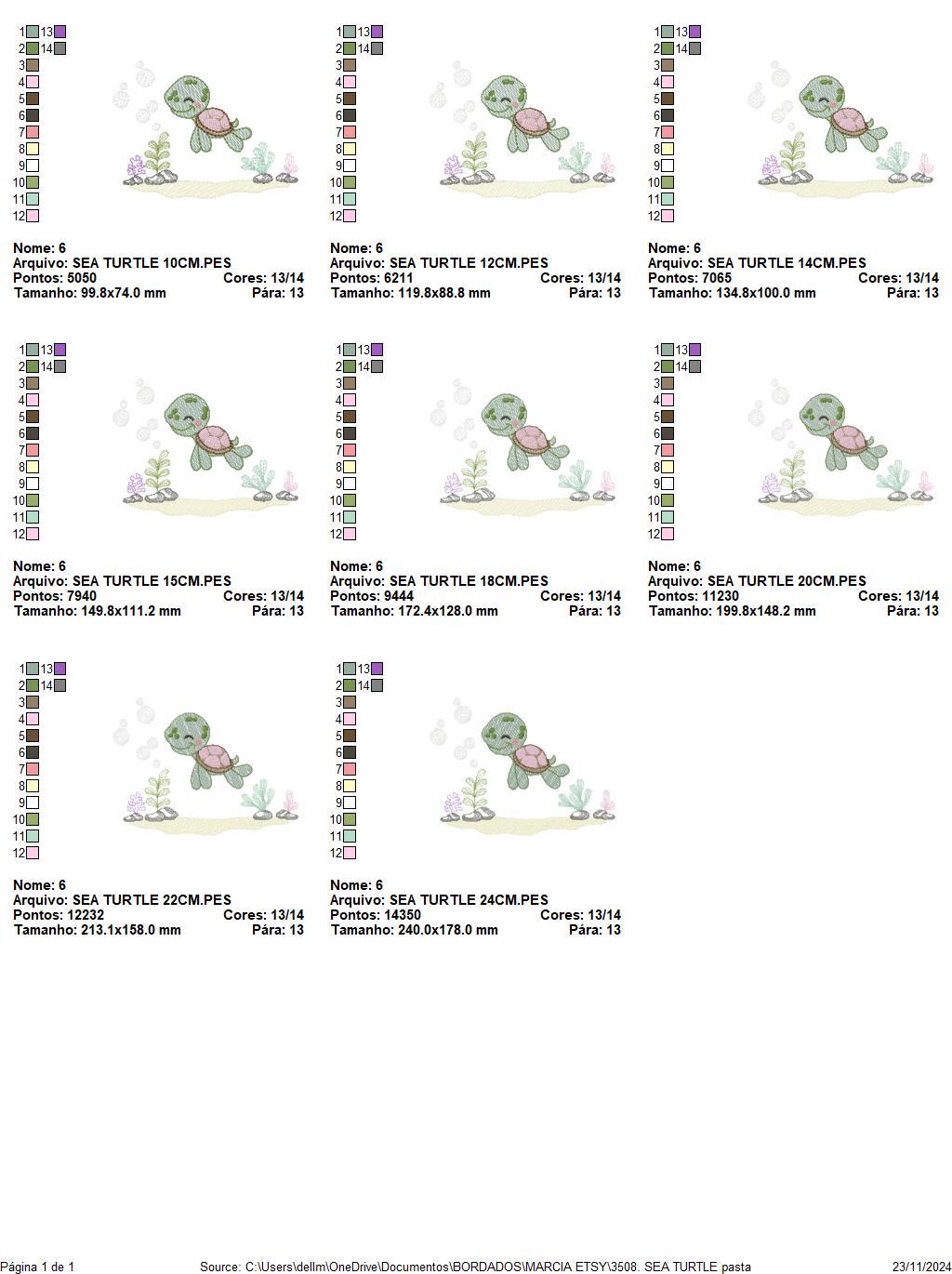 Turtle embroidery design - Ocean sea animal embroidery designs machine embroidery pattern - Baby boy embroidery - Instant download pes jef