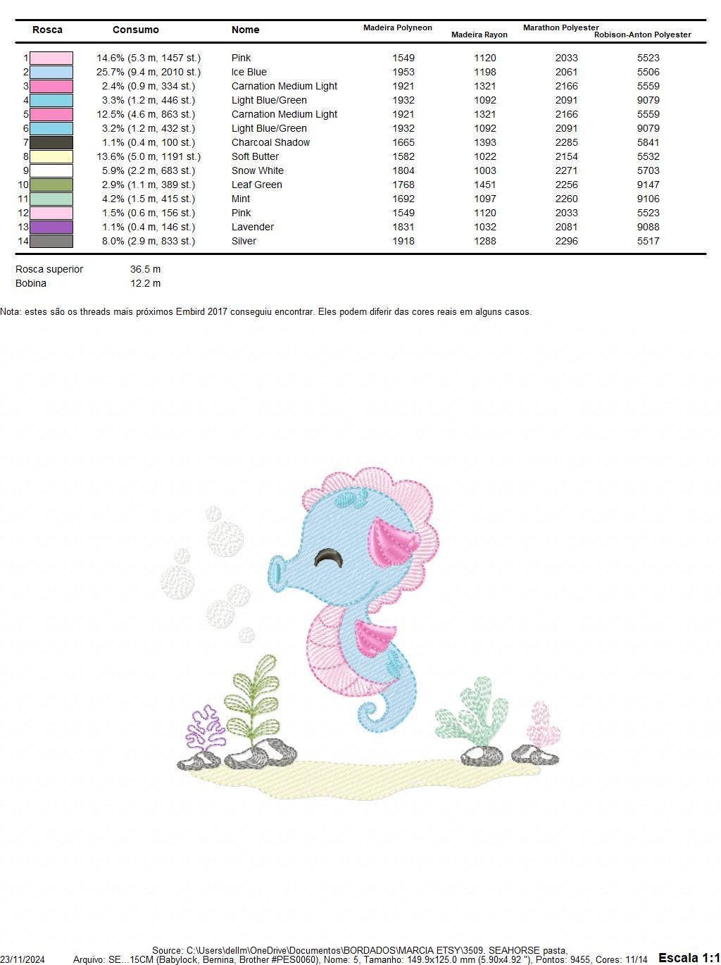 Seahorse embroidery design - Sea Animal embroidery designs machine embroidery pattern - Ocean animal algae seaweed - Instant download pes