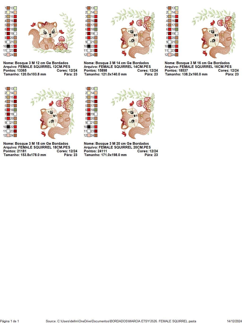 Female Squirrel with lace embroidery design - Woodland Animal with laurel frame and mushrooms machine embroidery pattern - Instant download