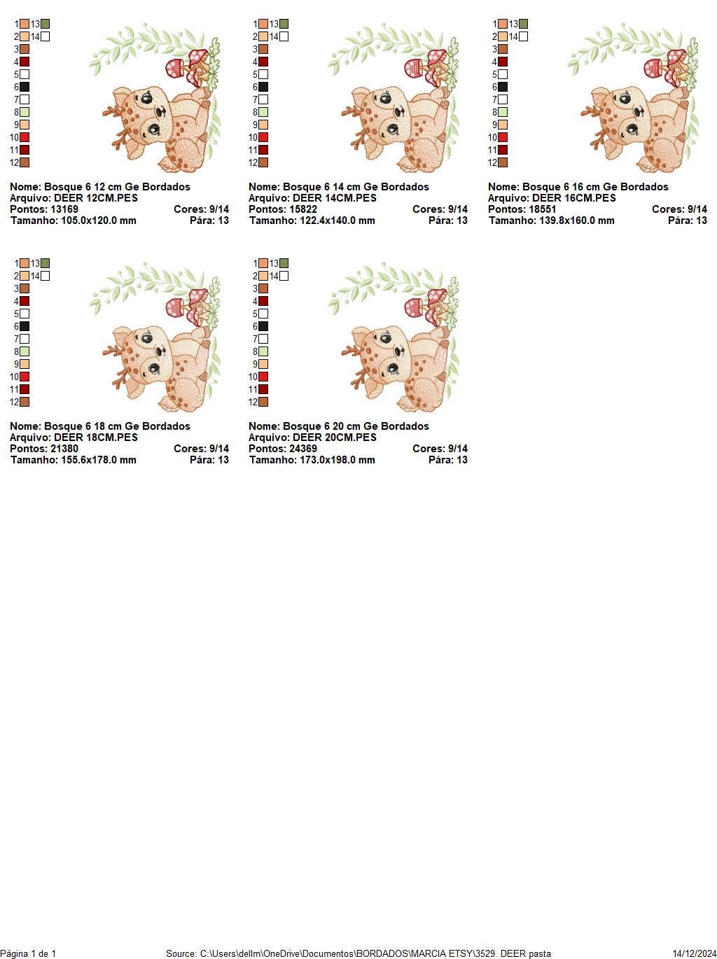 Deer with mushrooms embroidery design - Stag Fawn Forest Animal with laurel frame machine embroidery pattern - Instant download pes jef dst