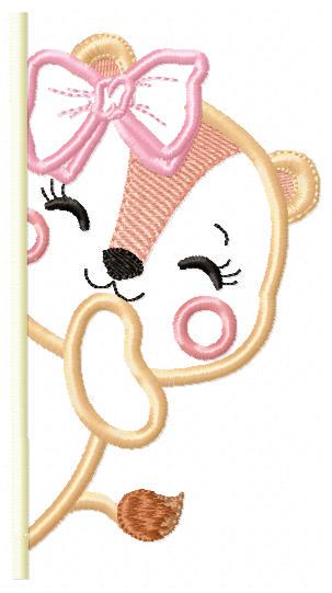 Peek a boo Lioness with lace embroidery designs - Safari wild animal split machine embroidery pattern - Lioness applique - Instant download