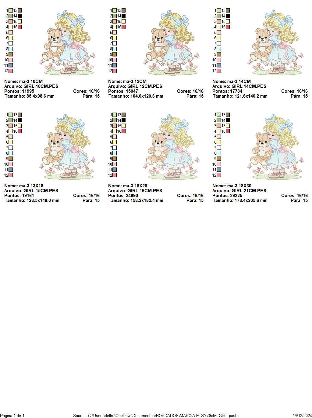 Young Vintage Girl with dress embroidery designs - Baby Girl with lace and teddy bear machine embroidery pattern - Instant download pes jef