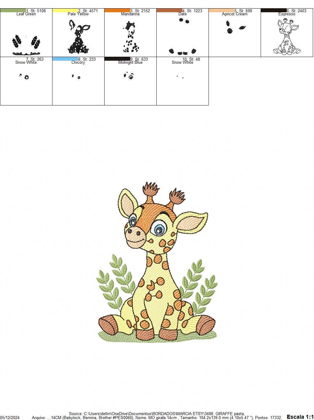 Giraffe embroidery designs - Safari animal embroidery design machine embroidery pattern - Baby boy embroidery file - Instant download pes