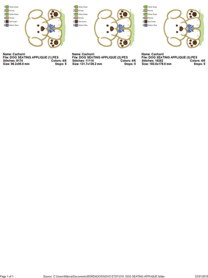 Dogs embroidery designs - Dog embroidery design machine embroidery pattern - Puppy embroidery file kid embroidery dog applique design pes