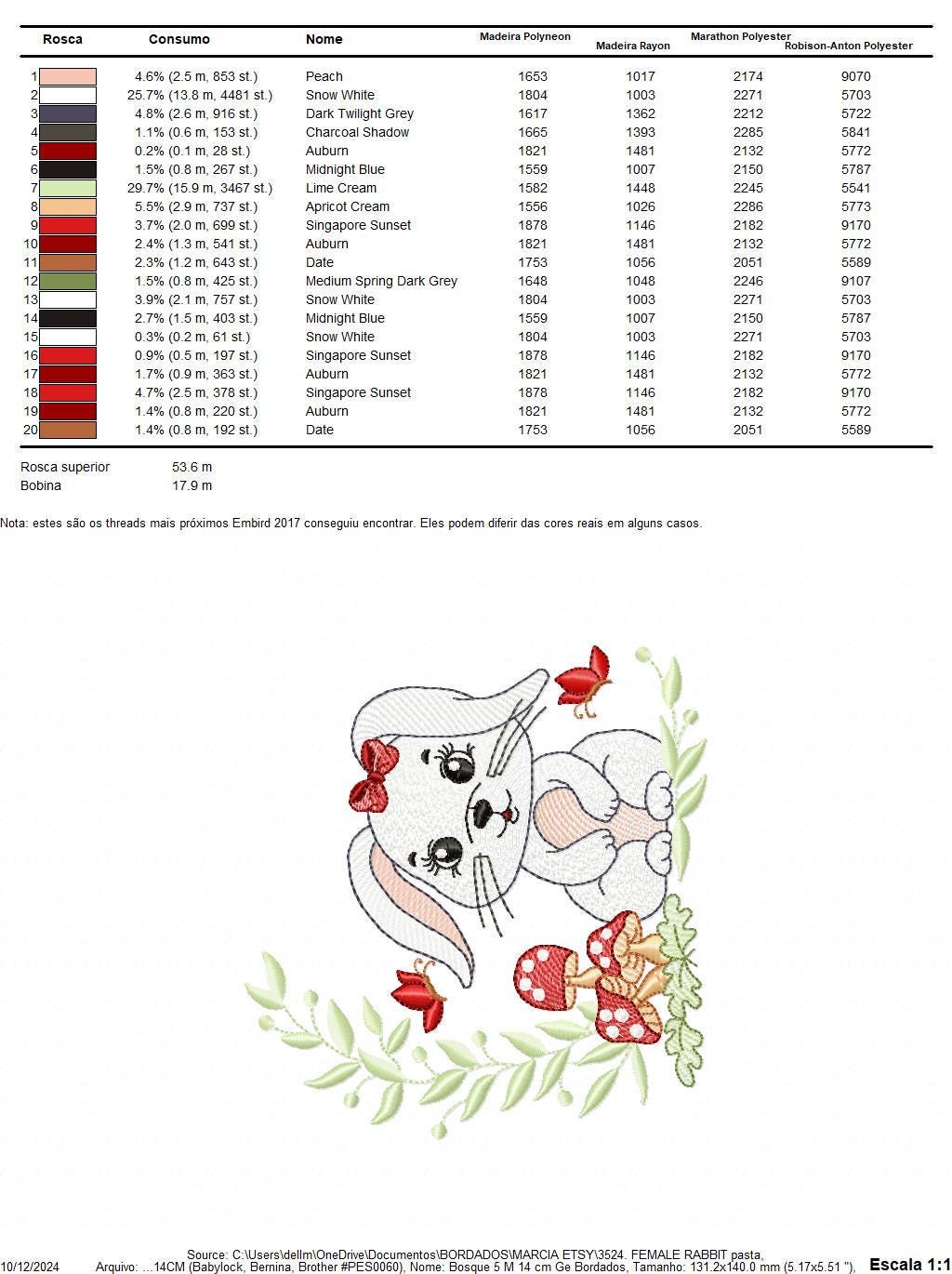 Female Bunny embroidery design - Rabbit with lace and laurel frame machine embroidery pattern - Woodland animal girl - Instant download pes