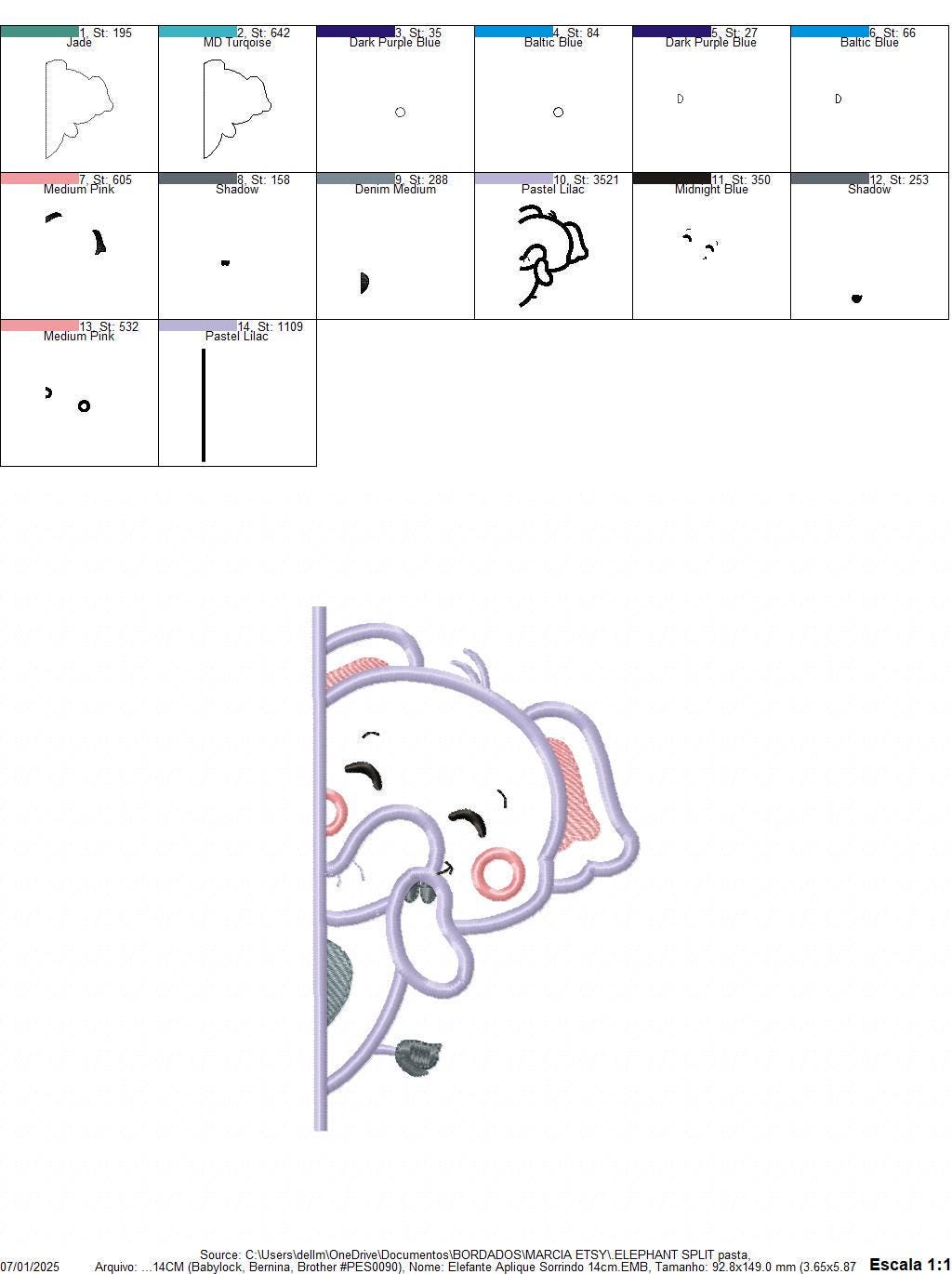 Peek a boo Elephant split embroidery designs - Safari Animal machine embroidery pattern - Baby boy file Elephant applique - Instant download