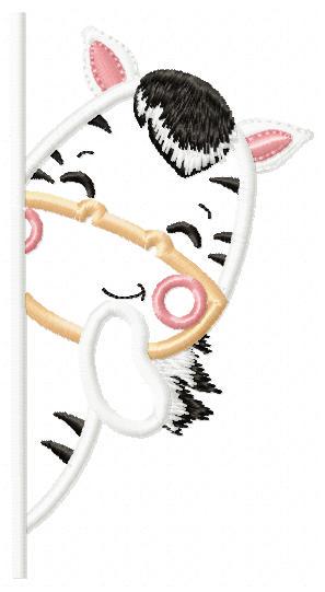 Peek a boo Zebra split embroidery designs - Safari wild Animal machine embroidery pattern - Male Zebra applique - Instant download pes jef