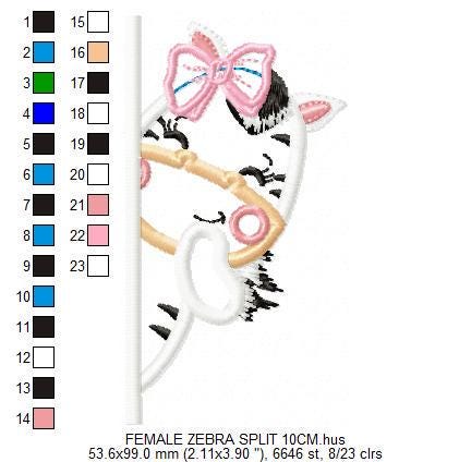 Peek-a-boo Zebra split embroidery designs - Safari female animal with lace machine embroidery pattern - Zebra applique - Instant download