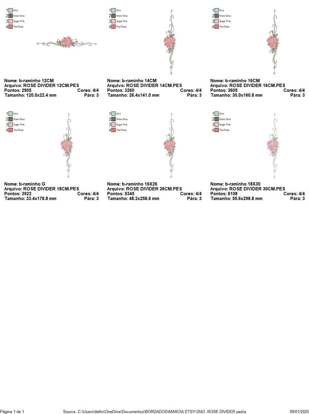 Rose Divider embroidery designs - Roses for kitchen tea towel machine embroidery pattern - Entwined roses file - Instant download pes jef