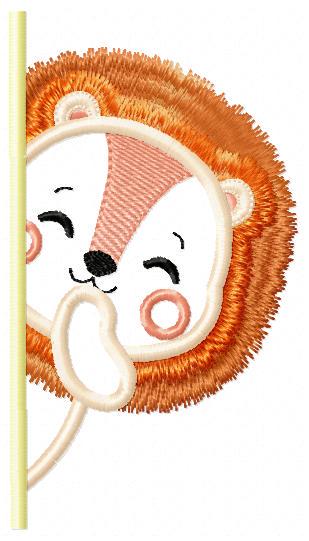 Peek a boo Lion split embroidery designs - Safari wild animal machine embroidery pattern - Lion applique design - Instant download pes jef