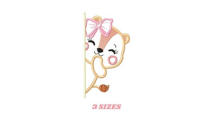 Peek a boo Lioness with lace embroidery designs - Safari wild animal split machine embroidery pattern - Lioness applique - Instant download