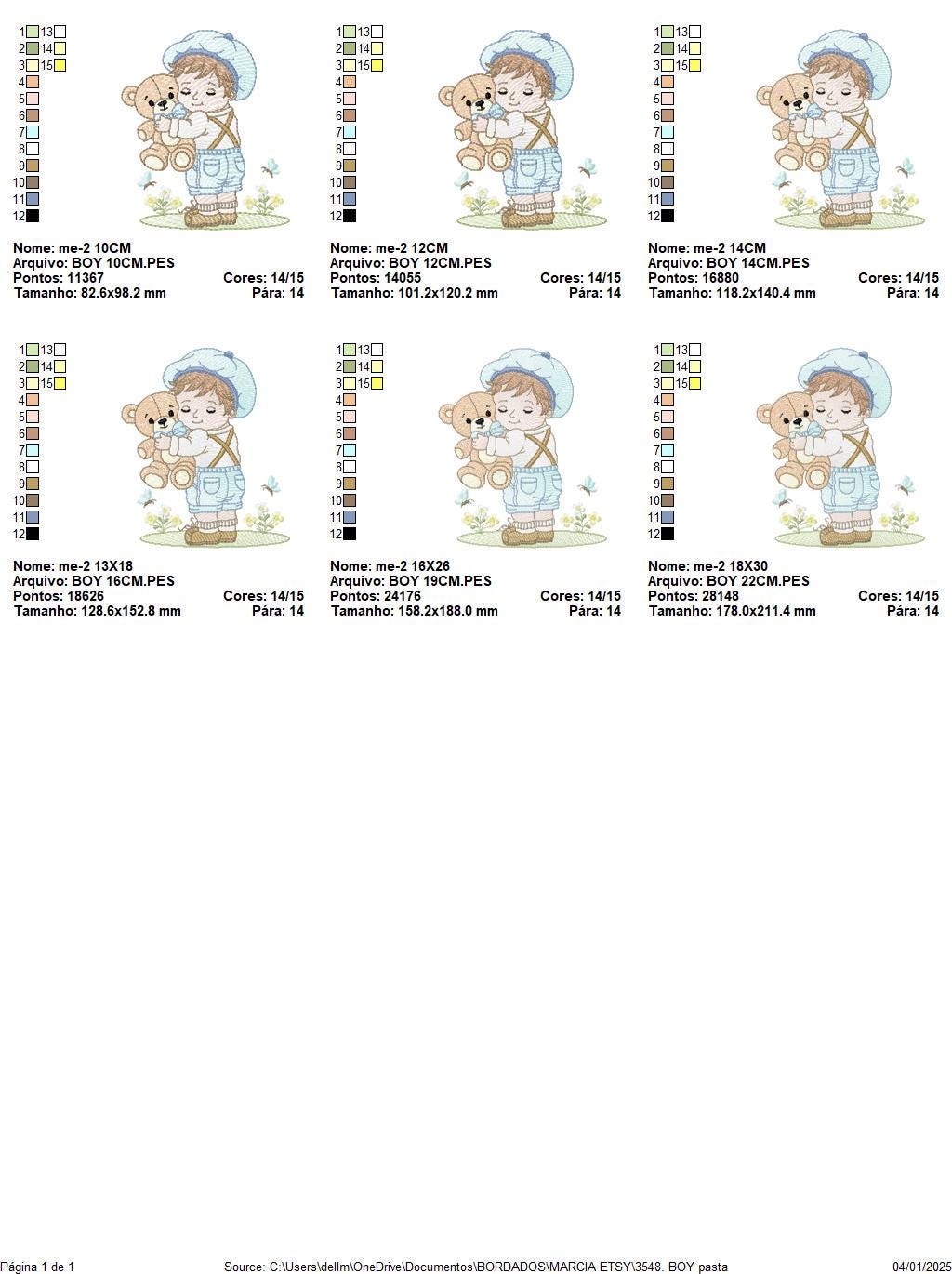 Boy embroidery design - Child with cap and teddy bear machine embroidery pattern - Children toddler with vintage clothes - Instant download
