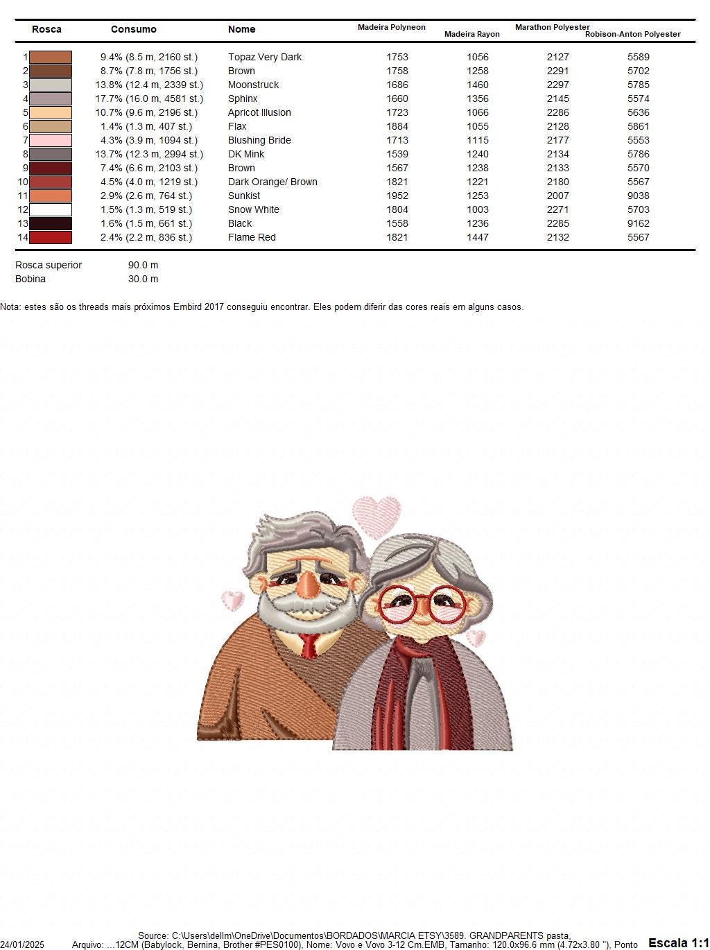 Grandparents embroidery designs - Love Old Couple Family machine embroidery pattern - Grandma and Grandpa - Instant download pes jef dst vp3