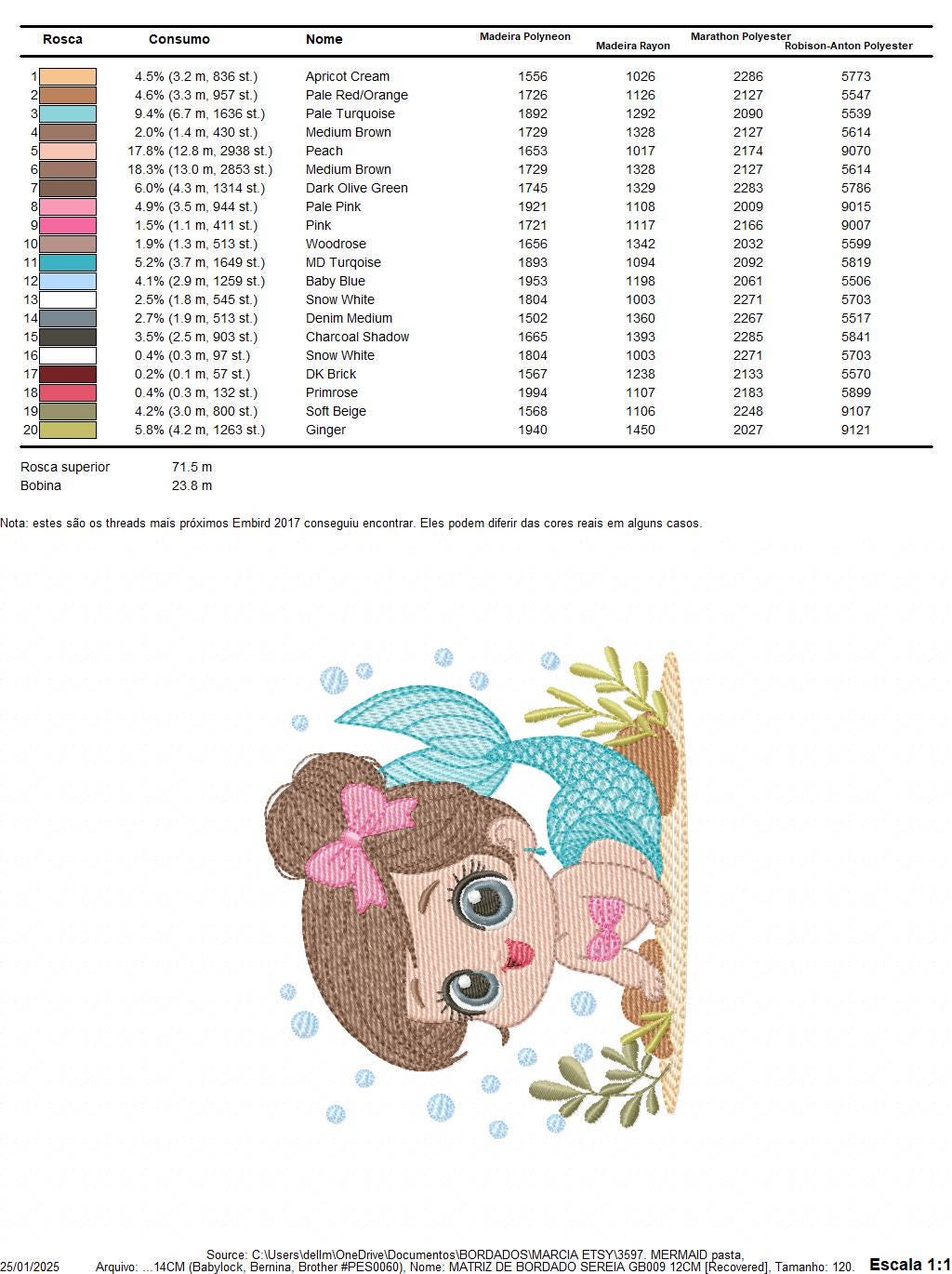 Mermaid embroidery designs - Sea Princess machine embroidery pattern - Baby girl Mermaid Ocean - Instant download pes jef hus dst vp3 xxx