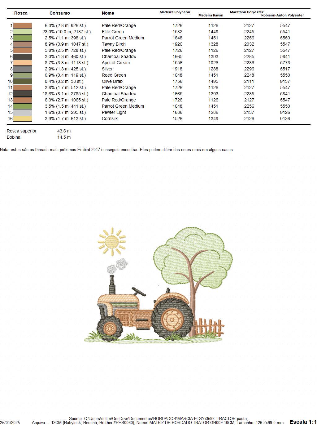 Farm Tractor embroidery designs - Truck with sun and tree machine embroidery pattern - Baby boy file - Instant digital download pes jef dst