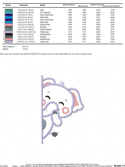 Peek a boo Elephant split embroidery designs - Safari Animal machine embroidery pattern - Baby boy file Elephant applique - Instant download