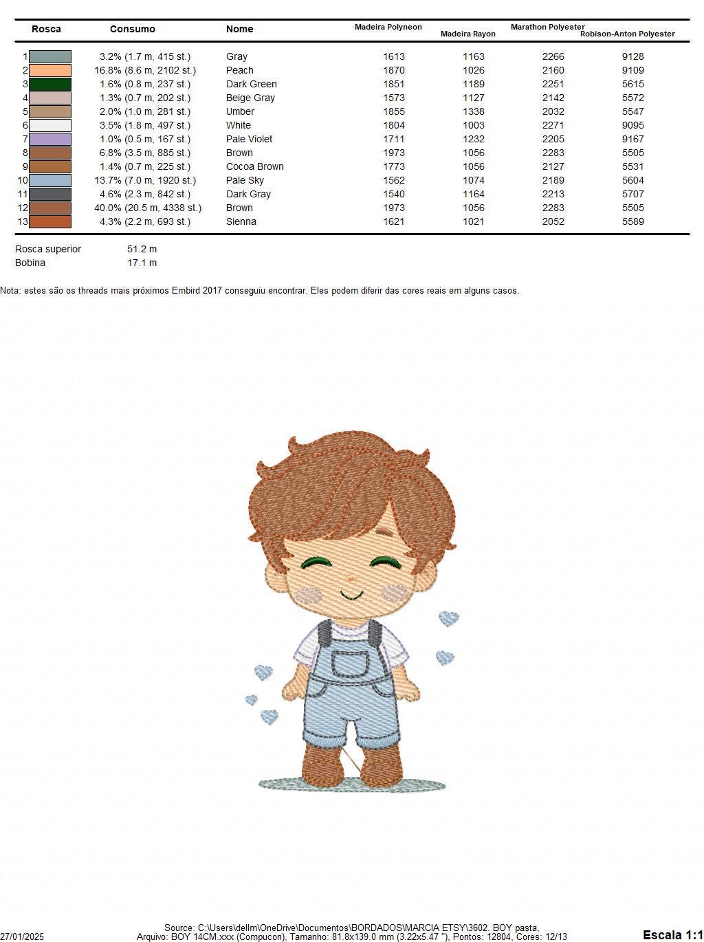 Boy with overall embroidery design - Children machine embroidery pattern - Baby Boy Kid with hearts file - Instant download pes jef dst hus