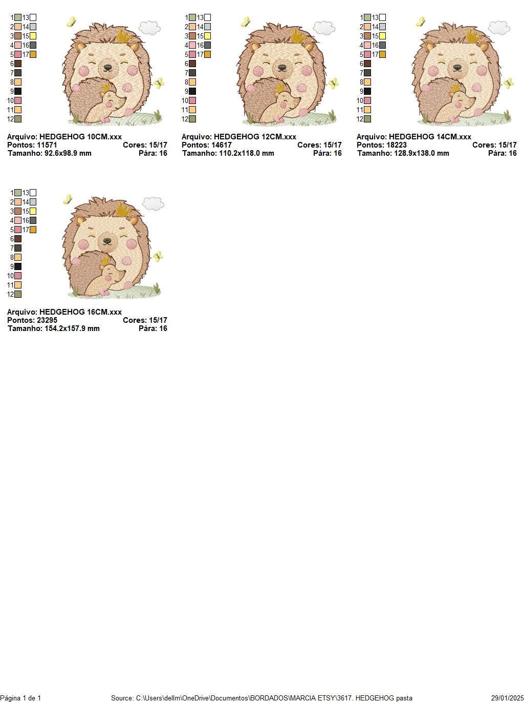 Hedgehog embroidery designs - Woodland Animal machine pattern - Baby Boy Dad and Son Porcupine file - Instant download pes jef dst hus vp3