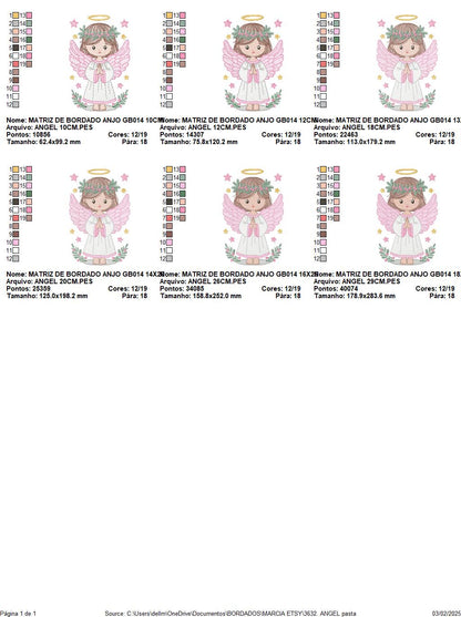 Angel embroidery designs - Angelic Baby girl machine embroidery pattern - Girl with wings and halo embroidery file - instant download pes