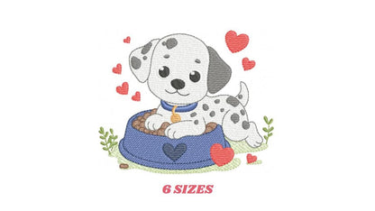 Dalmatian embroidery designs - Puppy Dog machine pattern - Animal House Pet file - Baby girl and boy embroidery - Instant digital download