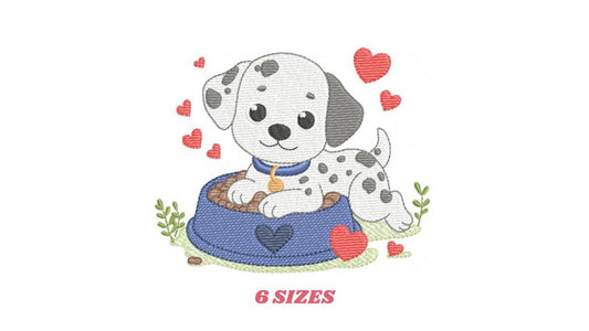 Dalmatian embroidery designs - Puppy Dog machine pattern - Animal House Pet file - Baby girl and boy embroidery - Instant digital download