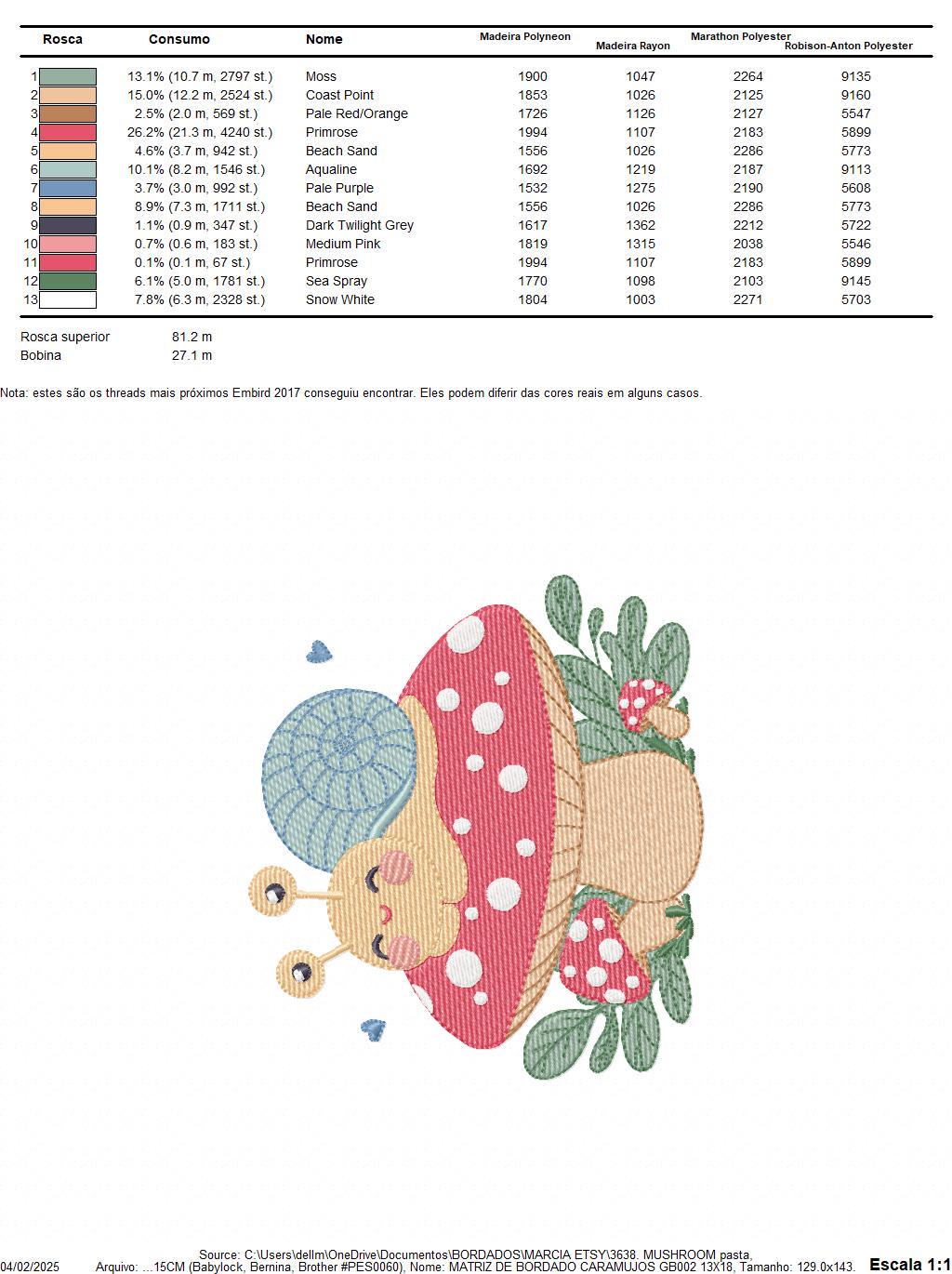 Snail and Mushroom embroidery designs - Toad machine embroidery pattern - Fantasy Magical Garden Forest file - Instant download pes jef dst