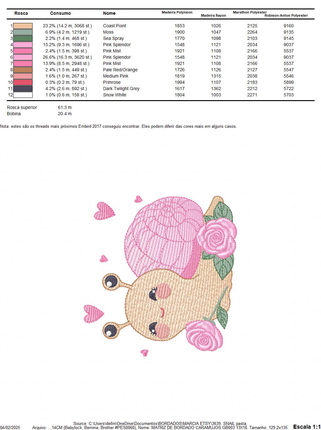 Snail with hearts embroidery design - Insect Animal with roses machine embroidery pattern - Slug Garden Bug file - Instant download pes jef