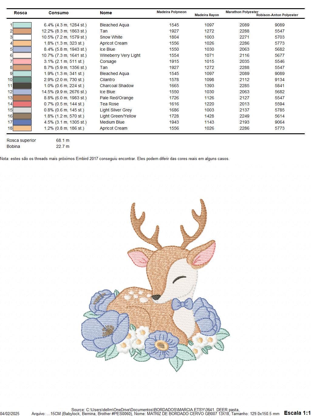Deer with flowers embroidery design - Sleeping Stag Animal machine embroidery pattern - Baby Boy Fawn file - Instant download pes jef dst