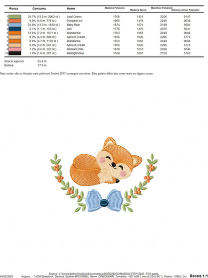 Sleeping Fox embroidery designs - Red Fox with laurel frame machine embroidery pattern - Baby Boy Woodland Animal file - Instant download