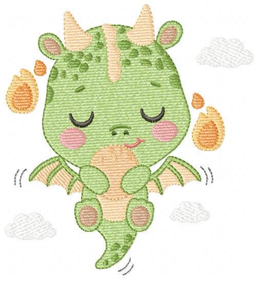 Dragon embroidery designs - Flying Dragon machine embroidery pattern - Baby boy embroidery file - Instant digital download pes jef dst hus