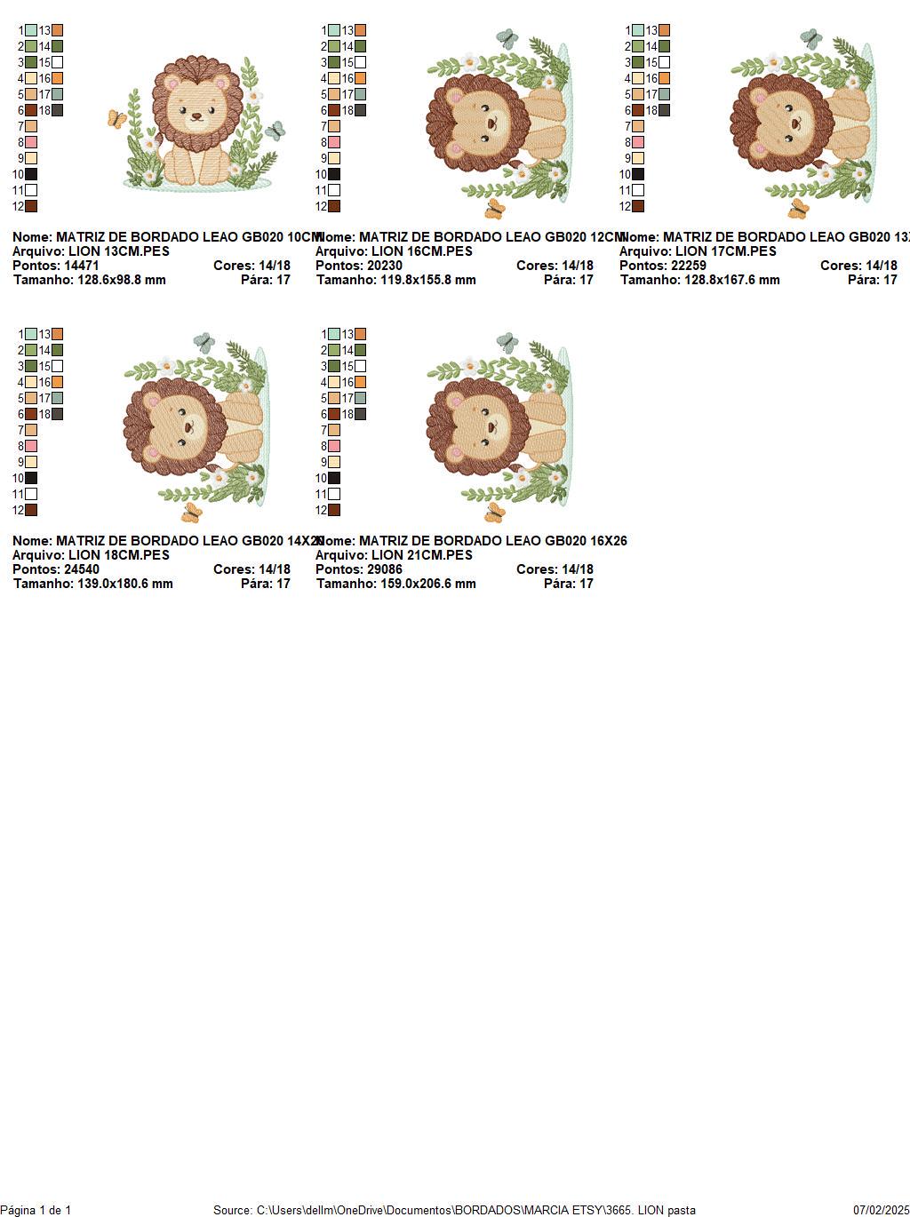 Lion embroidery designs - Safari wild animal machine embroidery pattern - Baby boy file - Flowers, Plants, Butterfly - Instant download pes