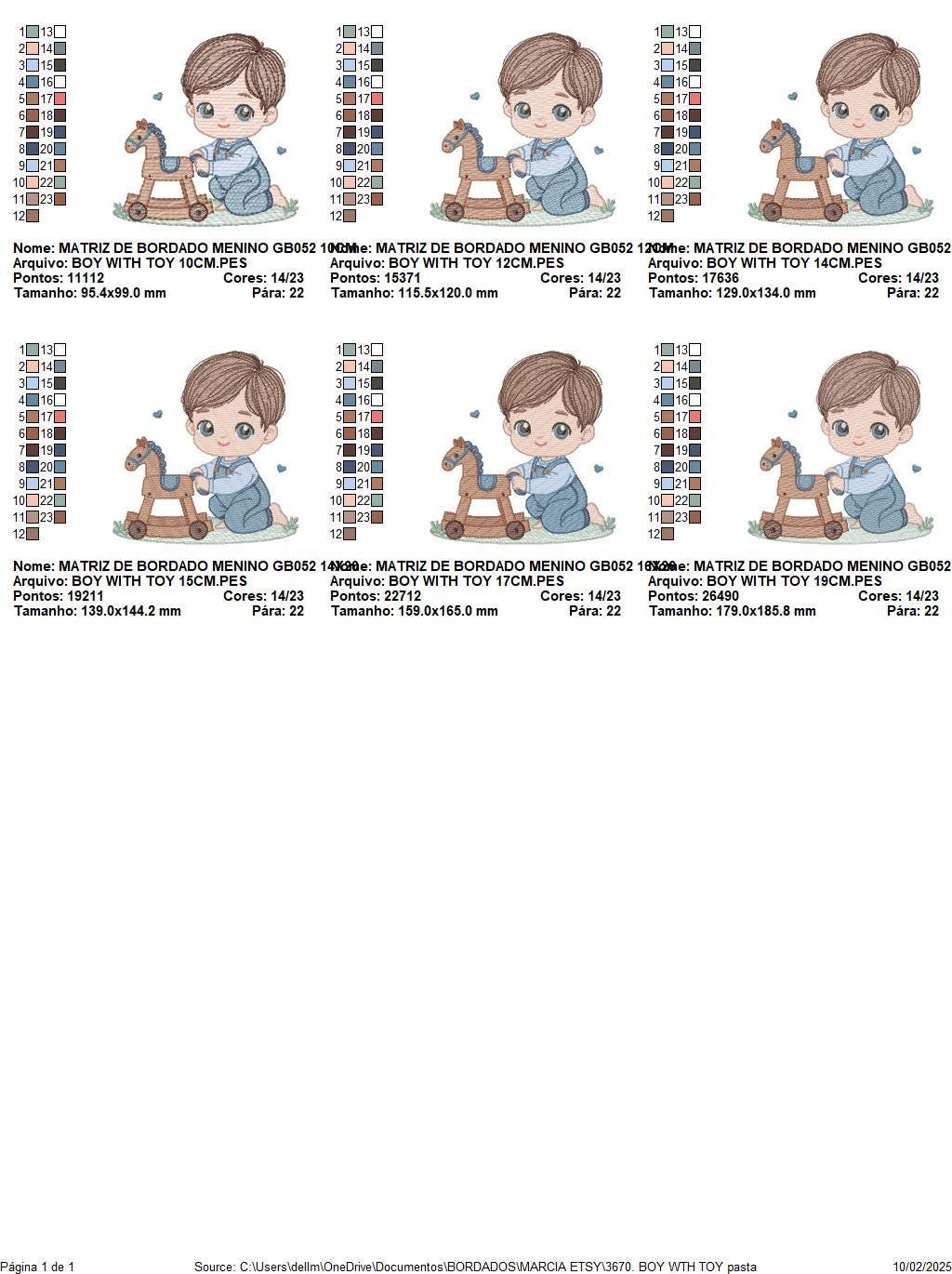 Baby Boy with toy horse embroidery designs - Toddler playing machine embroidery pattern - Boy with overalls - Instant digital download pes