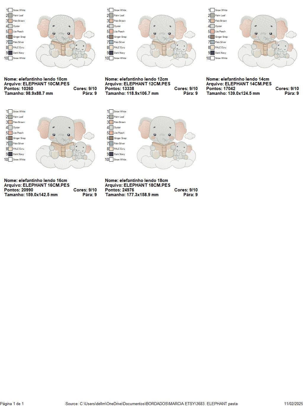 Elephant reading embroidery designs - Animal with cub machine embroidery pattern - Baby Boy reading a book file - Instant download pes jef