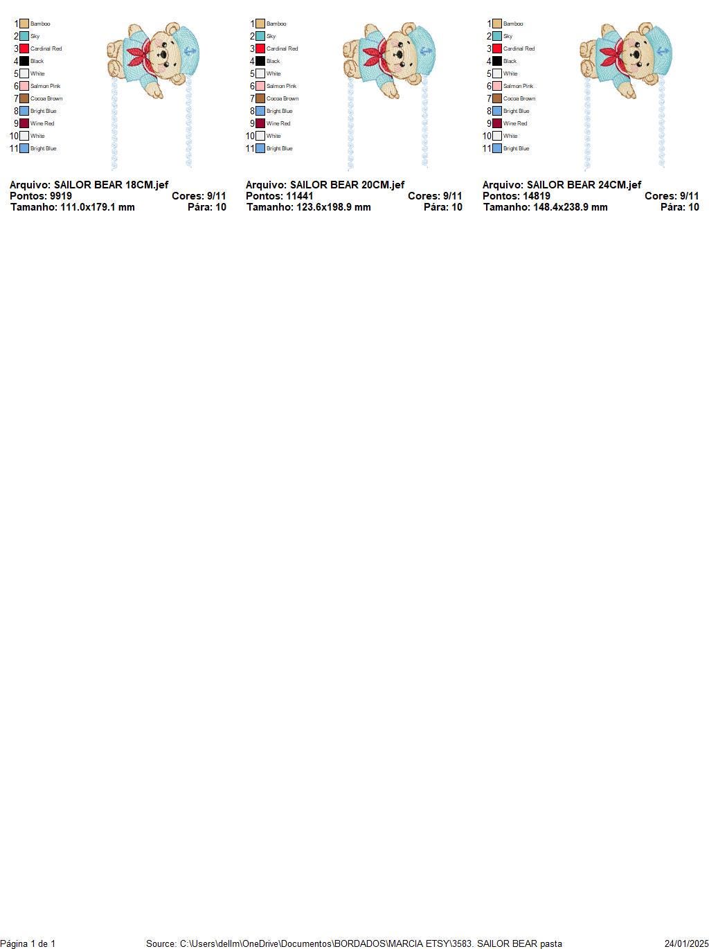 Sailor Teddy Bear embroidery designs - Baby boy Nautical Bear machine embroidery pattern - Bear with boat frame file - Instant download pes