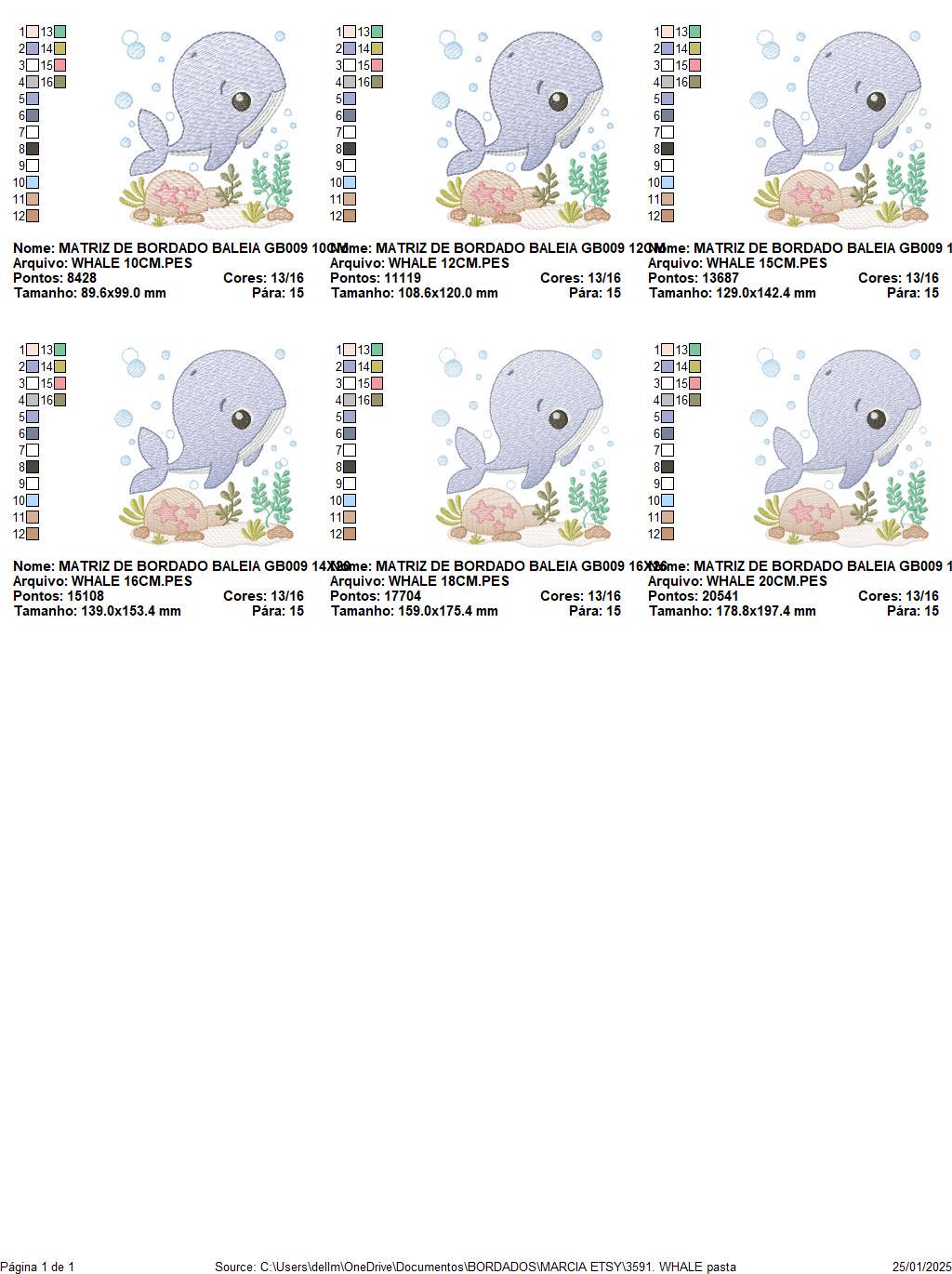 Whale embroidery designs - Fish Ocean Sea machine pattern - Whale stars shells algae bubbles - Instant digital download pes jef dst hus vp3