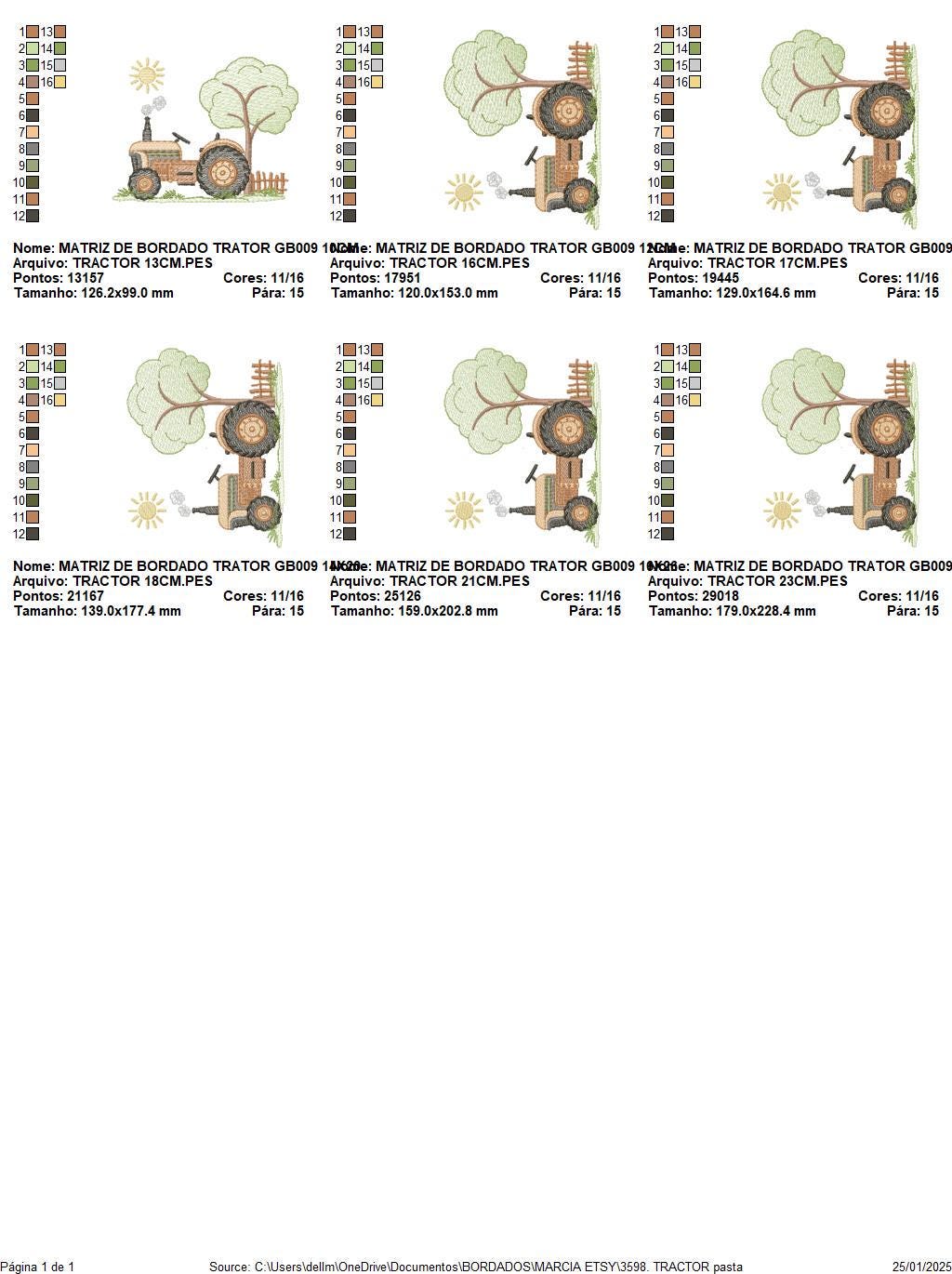 Farm Tractor embroidery designs - Truck with sun and tree machine embroidery pattern - Baby boy file - Instant digital download pes jef dst